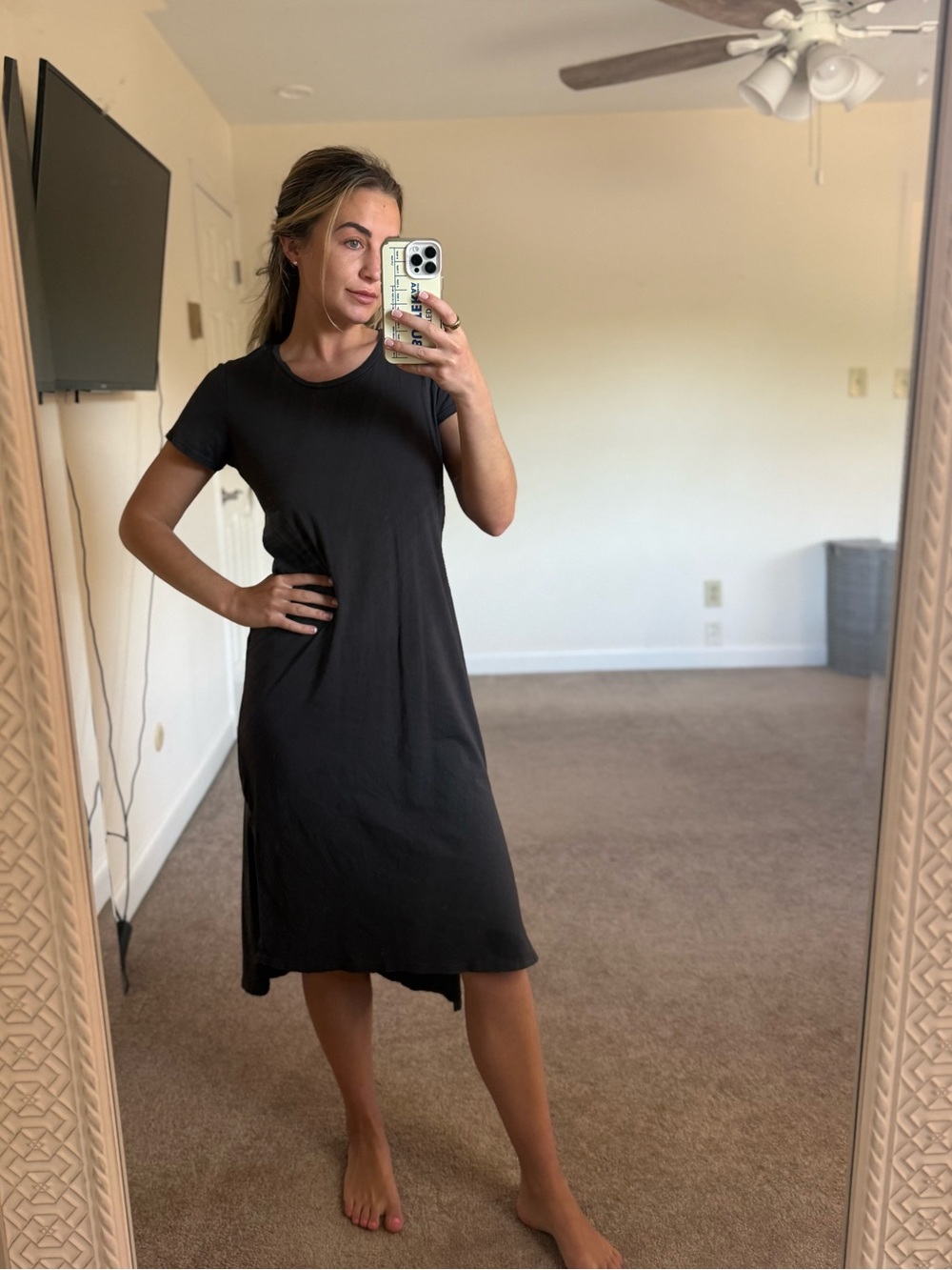 Black tshirt causal dress